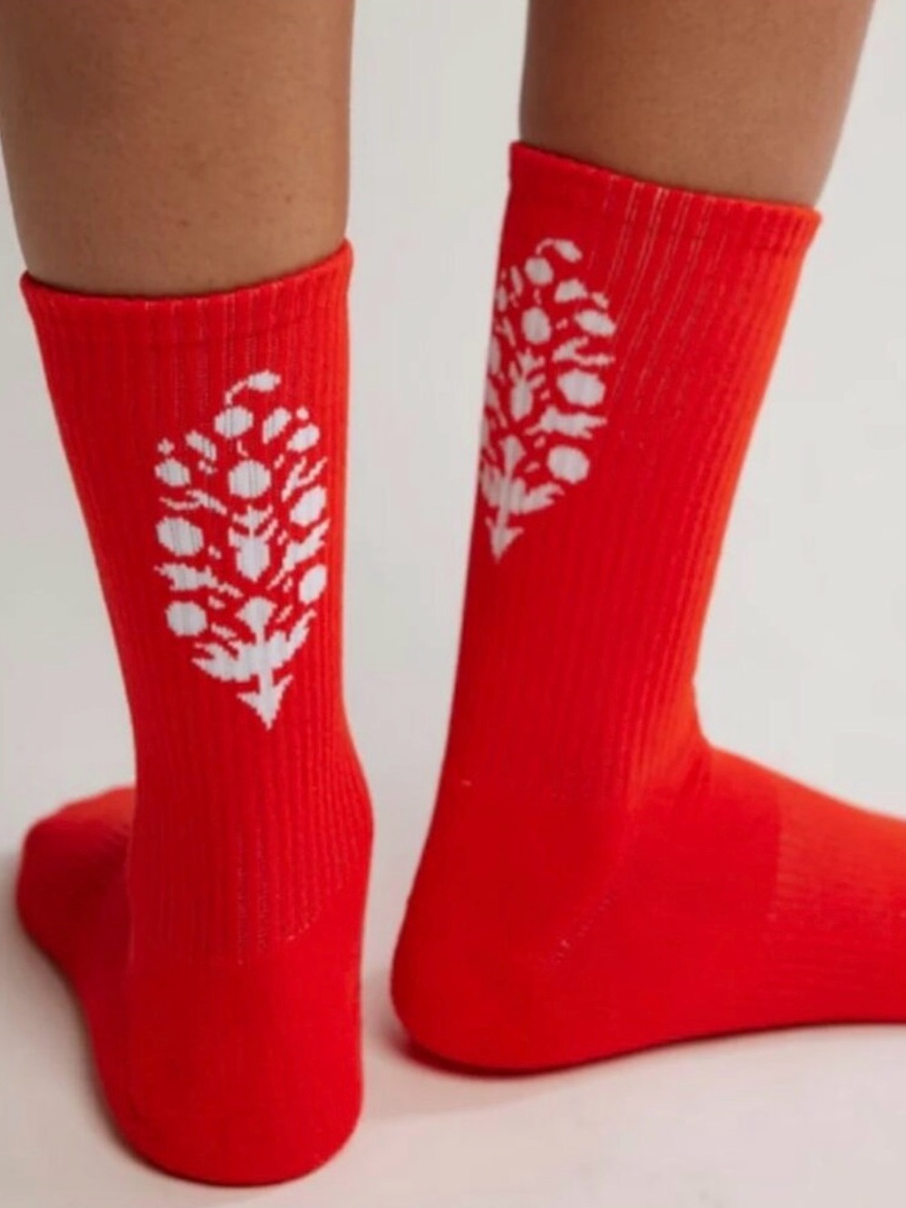 Free People Last Lap Tube Socks In Flame